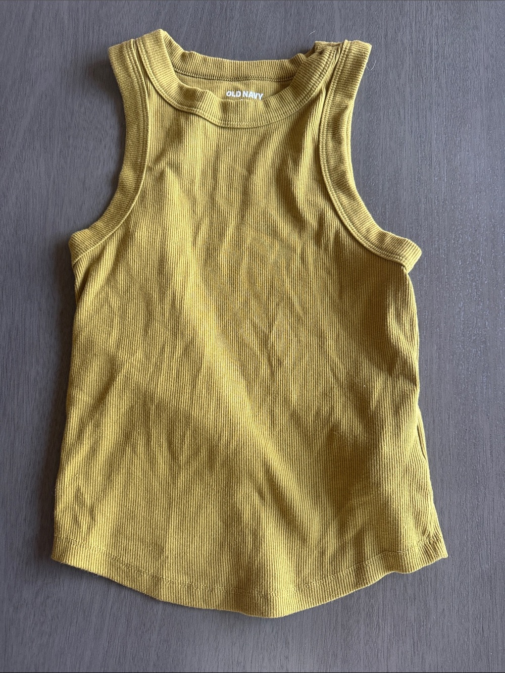Old Navy Kids Yellow Ribbed Tank Top
